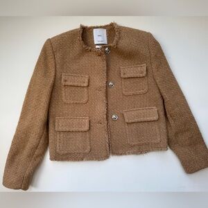 Excellent condition women’s MNG Mango tweed button up jacket Small $80